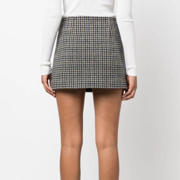 P.A.R.O.S.H. Houndstooth Pattern Mini Skirt - Picture 3 of 4